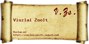 Viszlai Zsolt névjegykártya